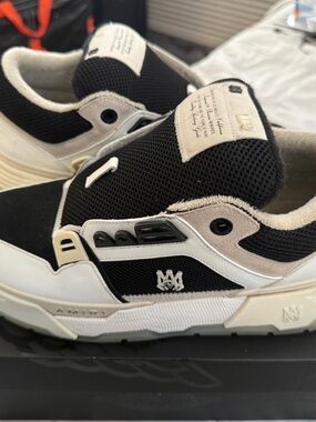 AMIRI Black, White & Cream Runner Low-Top Sneaker